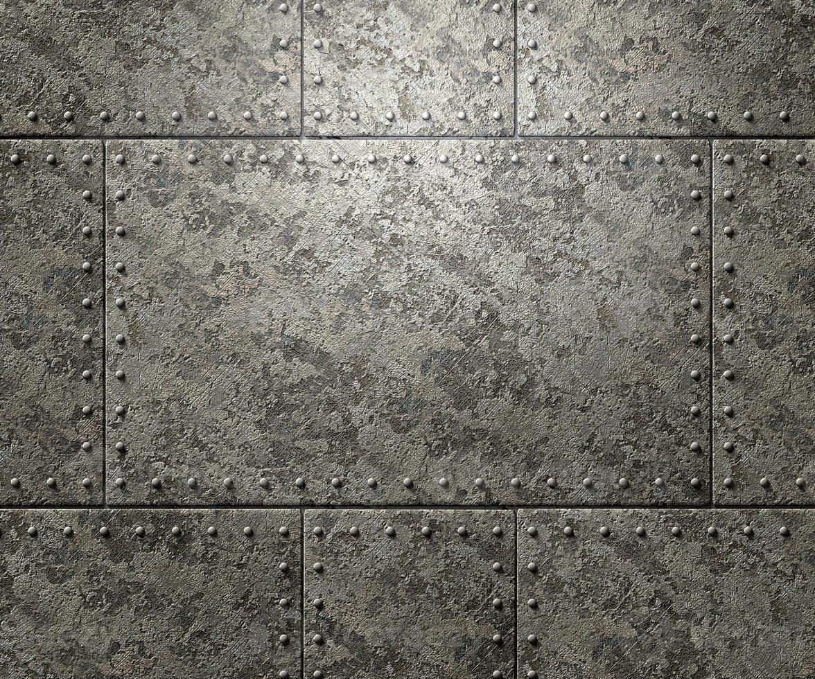 Metal texture with rivets background photo