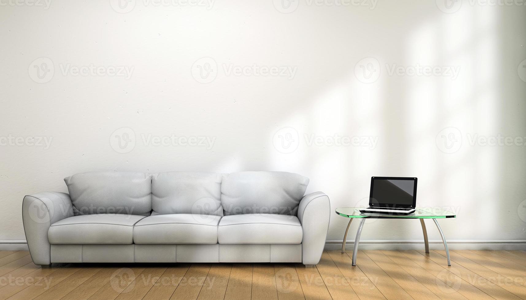 Notebook and sofa photo