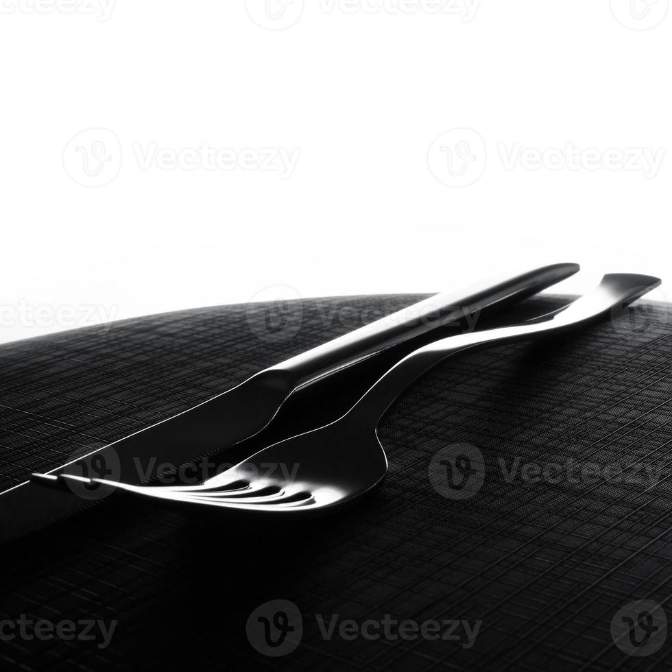 Fork and knife background photo