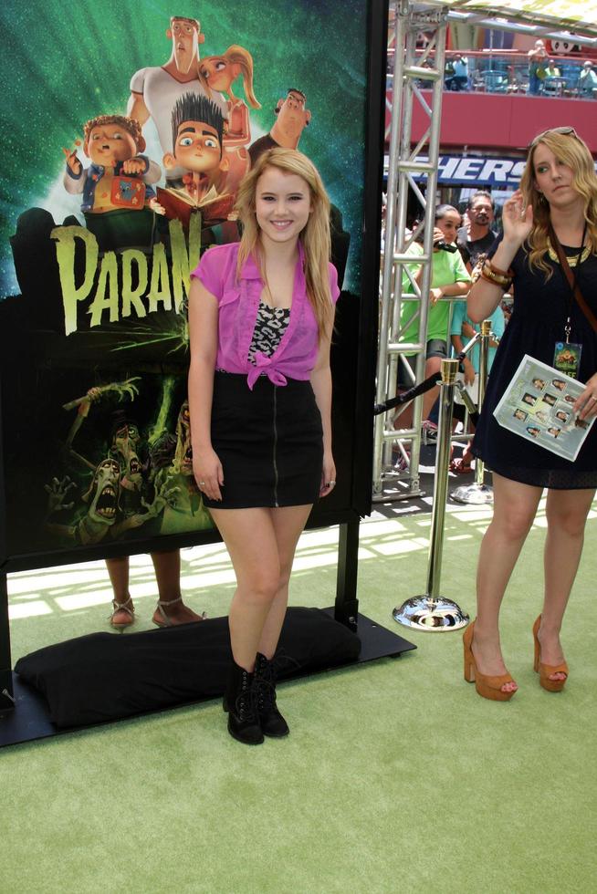 LOS ANGELES, AUG 5 - Taylor Spreitler arrives at the ParaNorman Premiere at Universal CityWalk on August 5, 2012 in Universal City, CA photo
