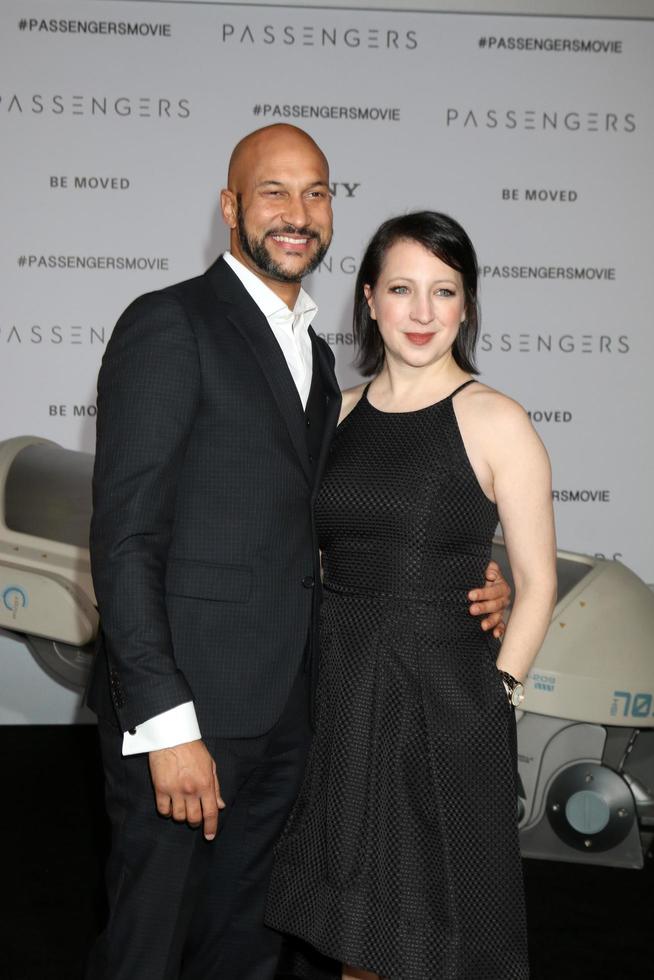 LOS ANGELES, DEC 14 - Keegan-Michael Key, Elisa Pugliese at the Passengers Premiere at Village Theater on December 14, 2016 in Westwood, CA photo