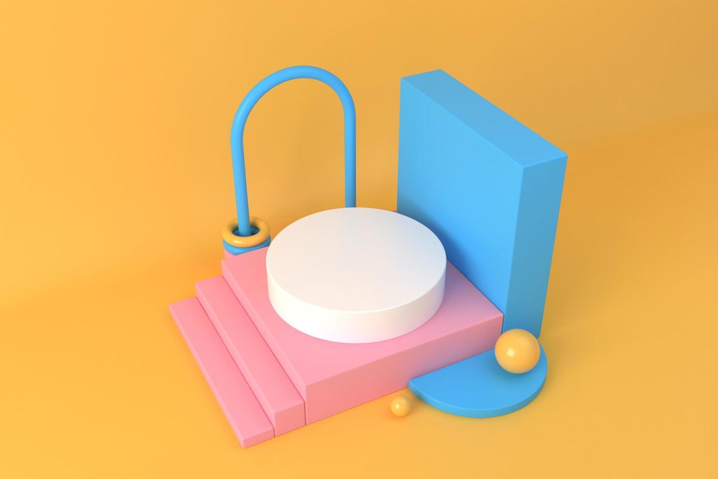 Abstract minimal scene, design for cosmetic or product display podium 3d render. photo