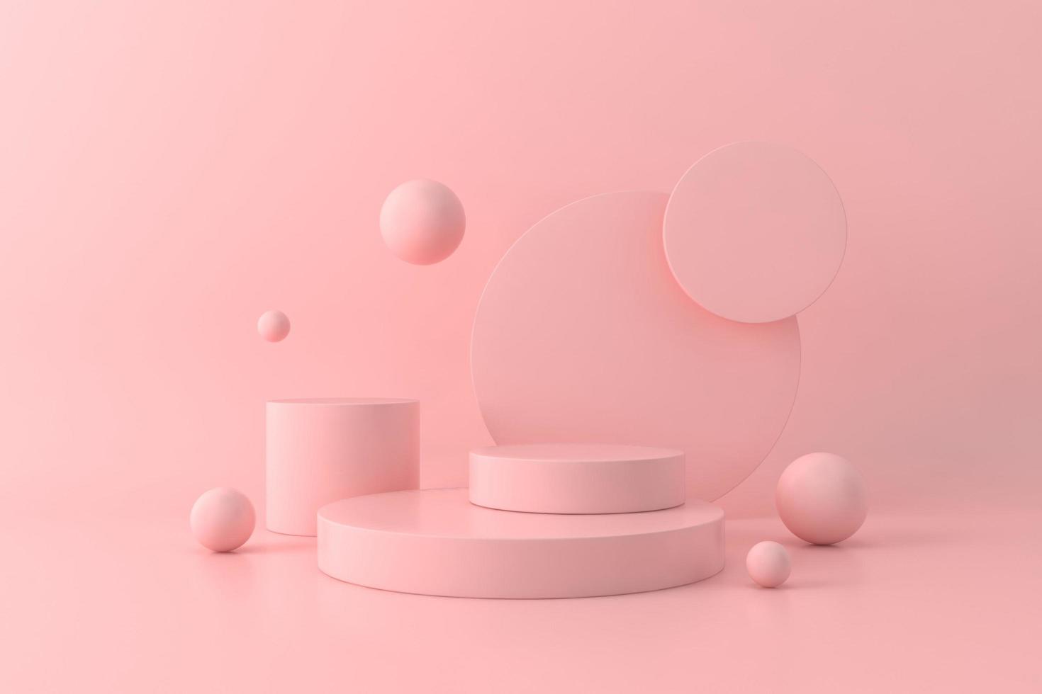 Abstract minimal design for cosmetic or product  podium 3d rende photo