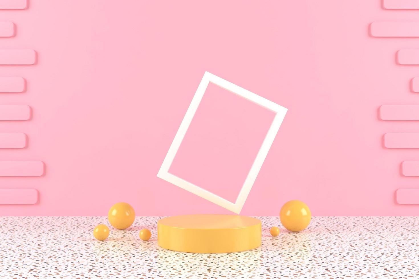 Abstract minimal design for cosmetic or product  podium 3d rende photo