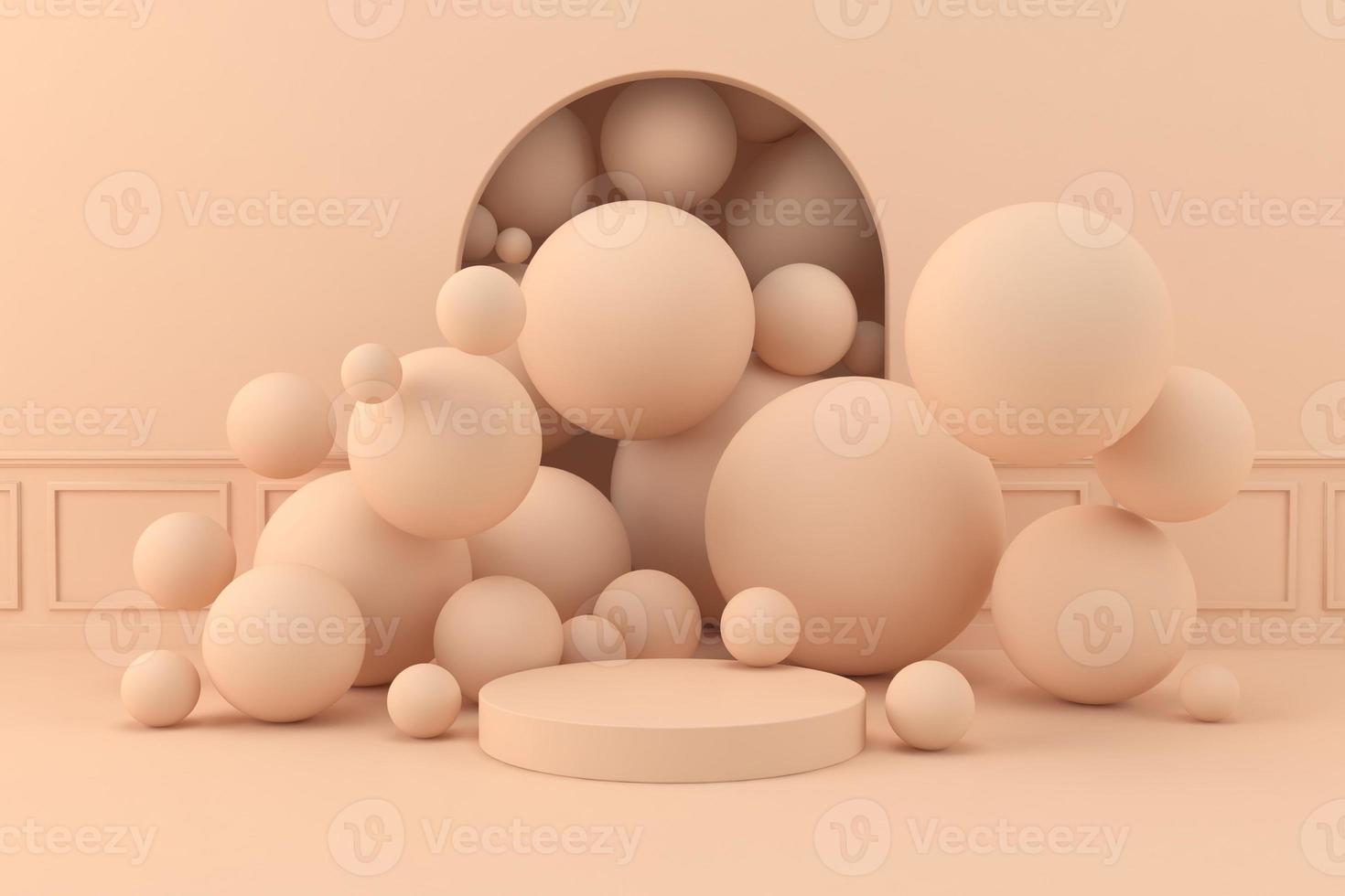 Abstract minimal scene, design for cosmetic or product display podium 3d render. photo