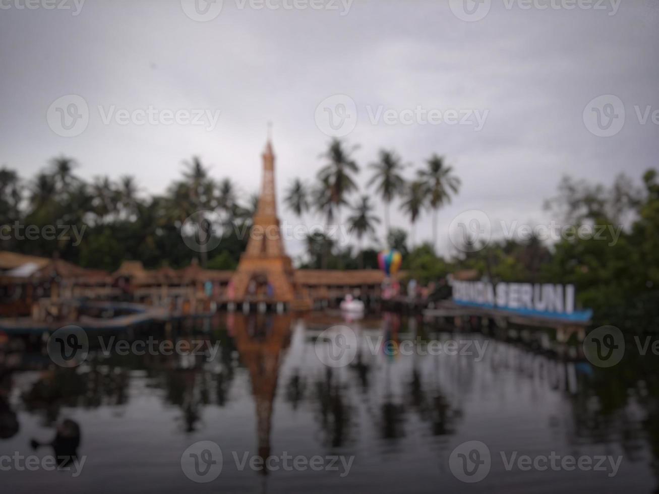 defocused abstract background of lake photo