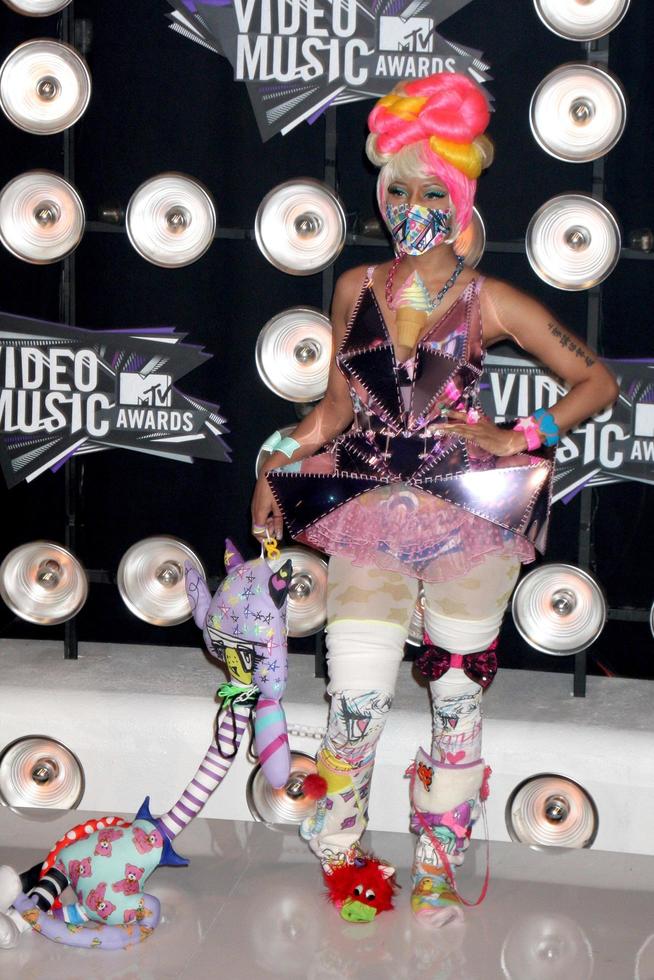 LOS ANGELES, AUG 28 - Nicki Minaj arriving at the 2011 MTV Video Music Awards at the LA Live on August 28, 2011 in Los Angeles, CA photo