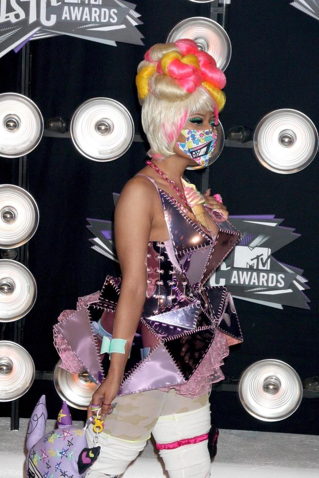 LOS ANGELES, AUG 28 - Nicki Minaj arriving at the 2011 MTV Video Music Awards at the LA Live on August 28, 2011 in Los Angeles, CA photo