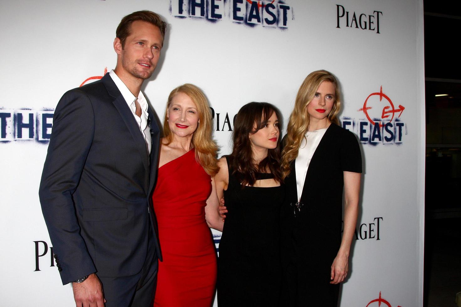 LOS ANGELES, MAY 28 - Patricia Clarkson, Alexander Skarsgard, Ellen Page, Brit Marling arrives at The East LA Premiere at the ArcLight Hollywood Theaters on May 28, 2013 in Los Angeles, CA photo