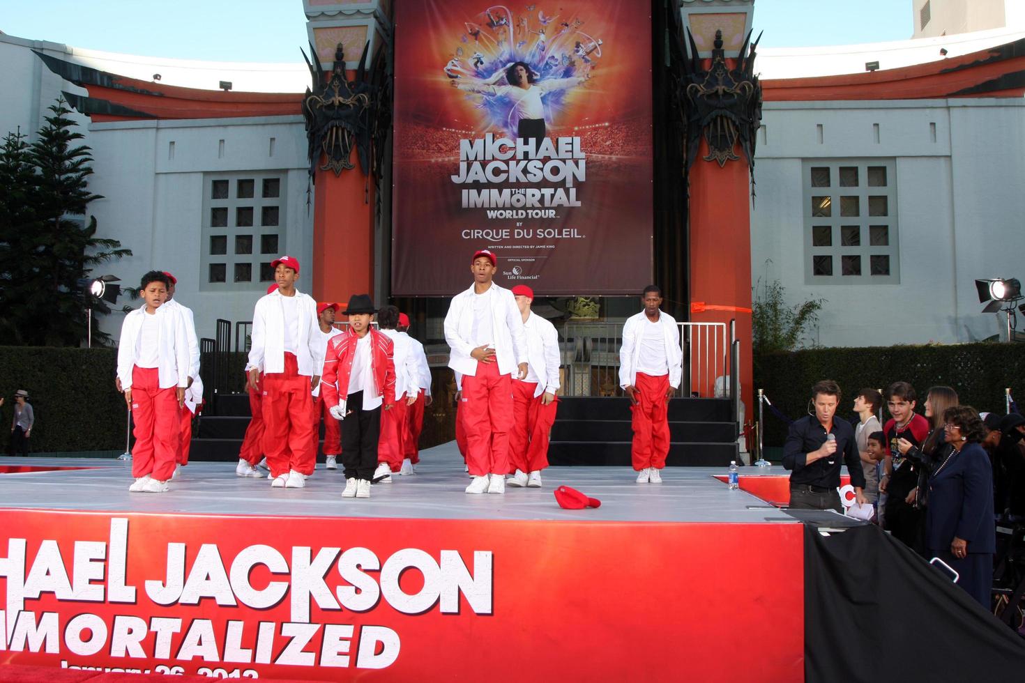 LOS ANGELES, JAN 26 - Debbie Allens Dance Academy Troupe perform at the Michael Jackson Immortalized Handprint and Footprint Ceremony at Graumans Chinese Theater on January 26, 2012 in Los Angeles, CA photo