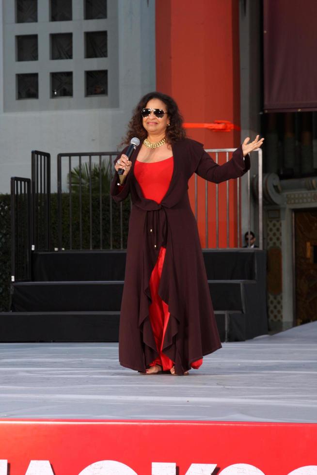 LOS ANGELES, JAN 26 - Debbie Allen Introduces her dancers at the Michael Jackson Immortalized Handprint and Footprint Ceremony at Graumans Chinese Theater on January 26, 2012 in Los Angeles, CA photo