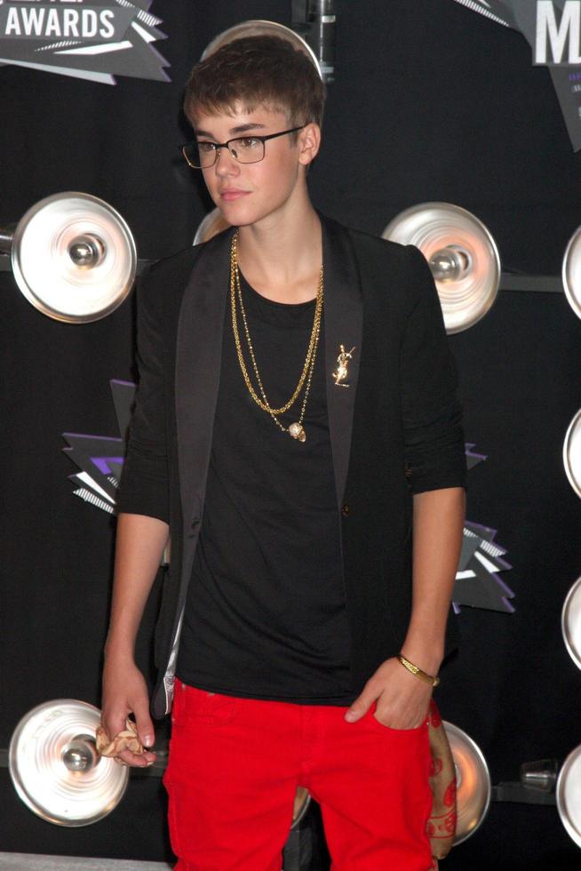 LOS ANGELES, AUG 28 - Justin Bieber arriving at the 2011 MTV Video Music Awards at the LA Live on August 28, 2011 in Los Angeles, CA photo