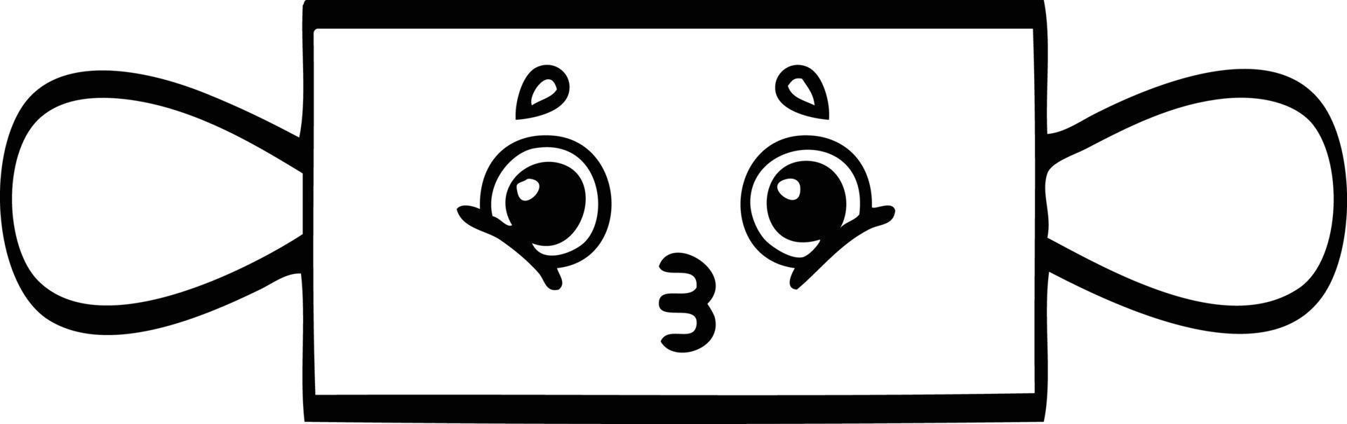 line drawing cartoon rolling pin vector