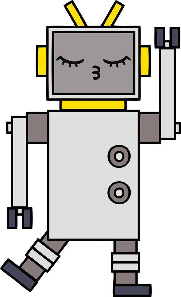 cute cartoon robot vector