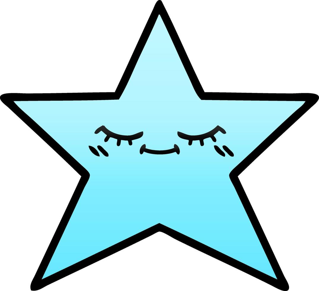 gradient shaded cartoon star fish vector