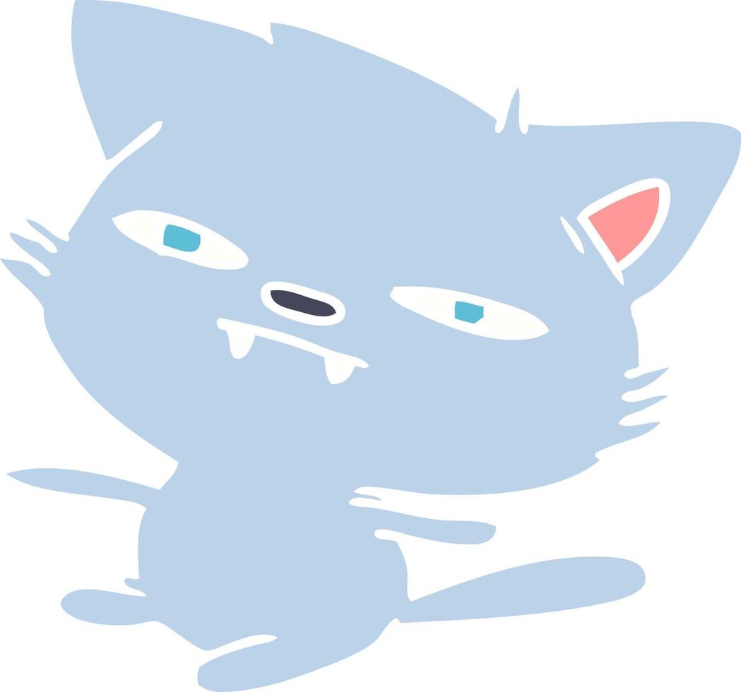 cartoon of cute kawaii cat vector