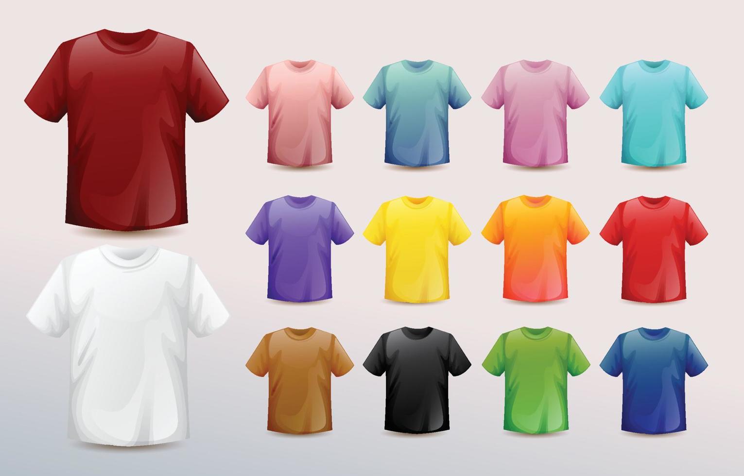 3D Tshirt Mockup Set vector