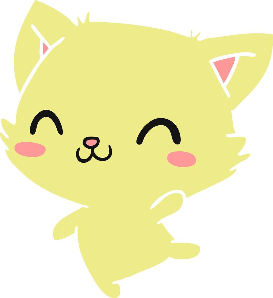 caricatura, de, lindo, kawaii, gato vector