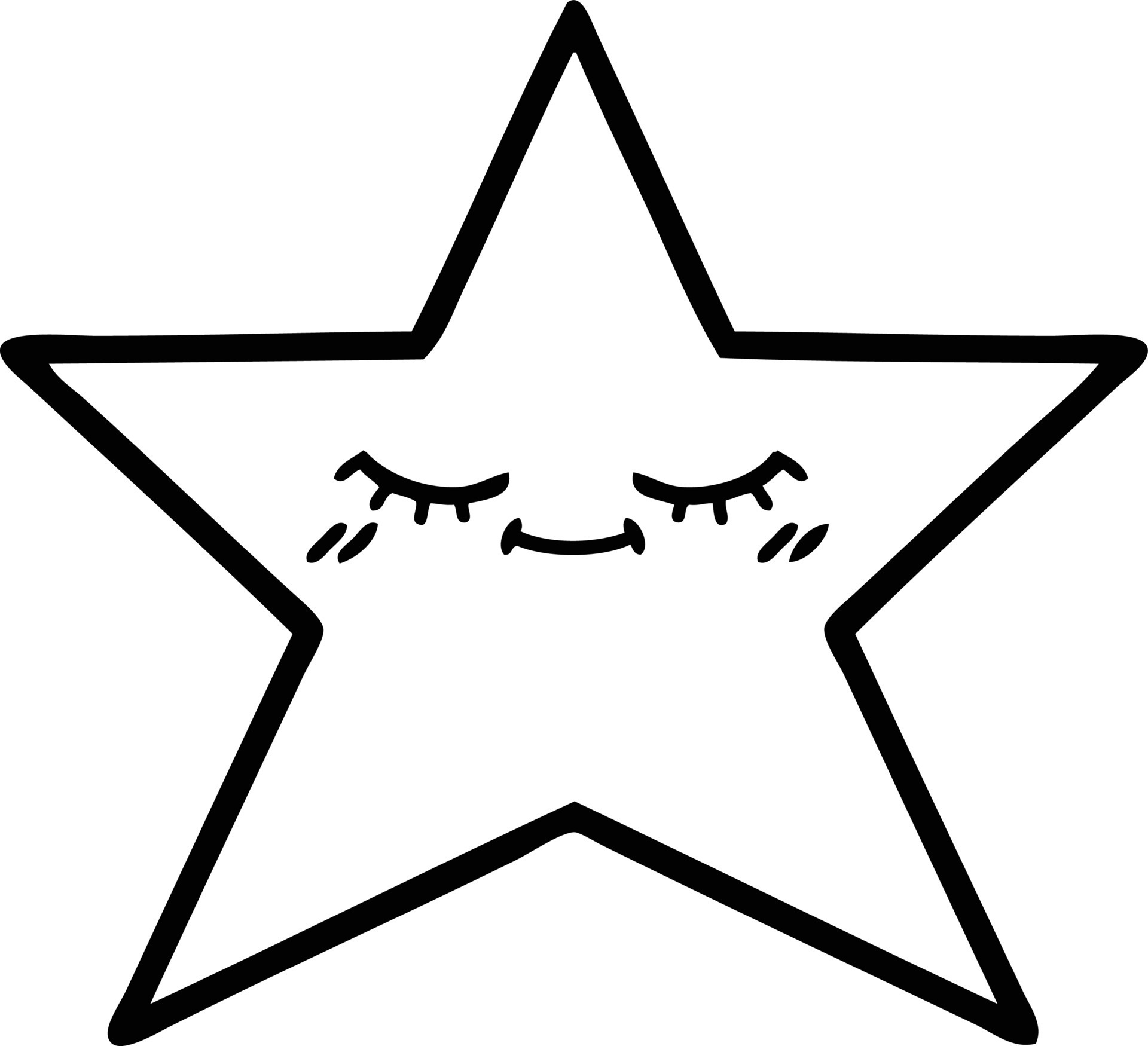 line drawing cartoon gold star 9564340 Vector Art at Vecteezy