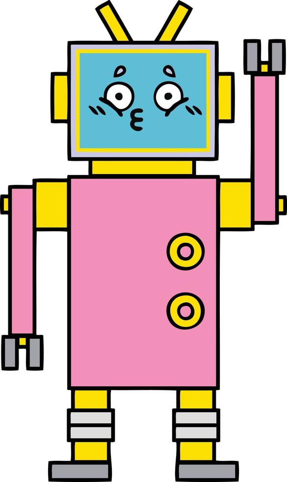 cute cartoon robot vector