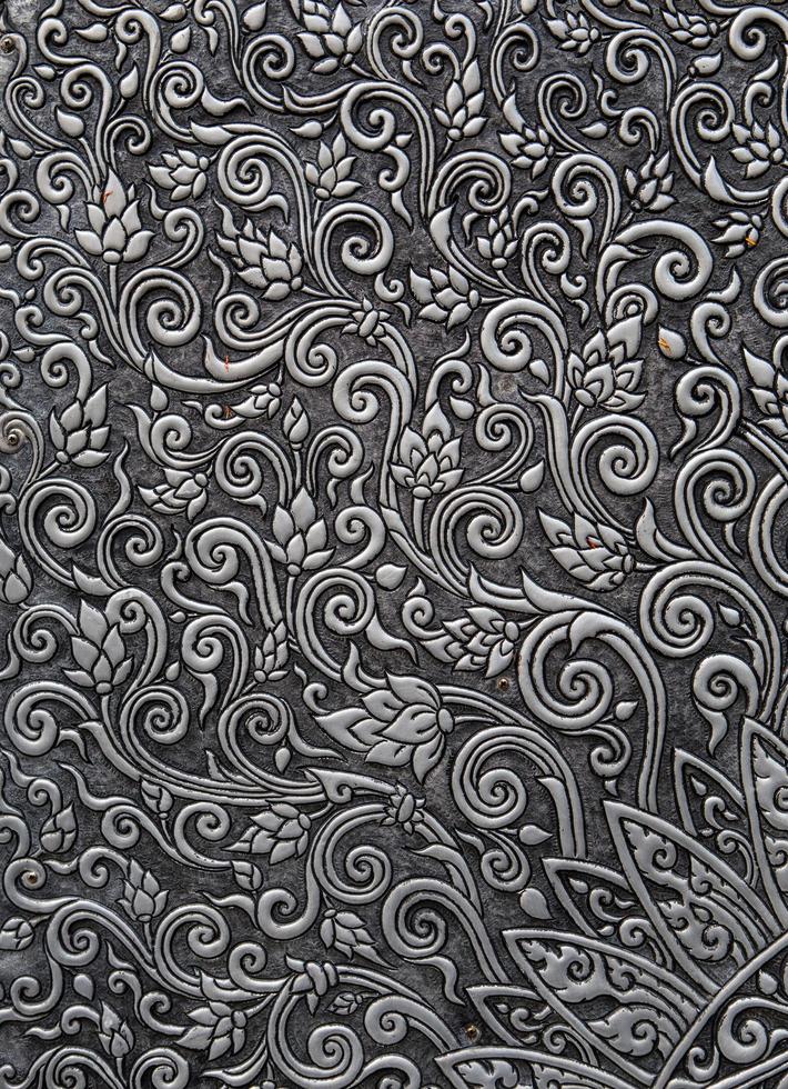 silver wall ,Thai traditional photo