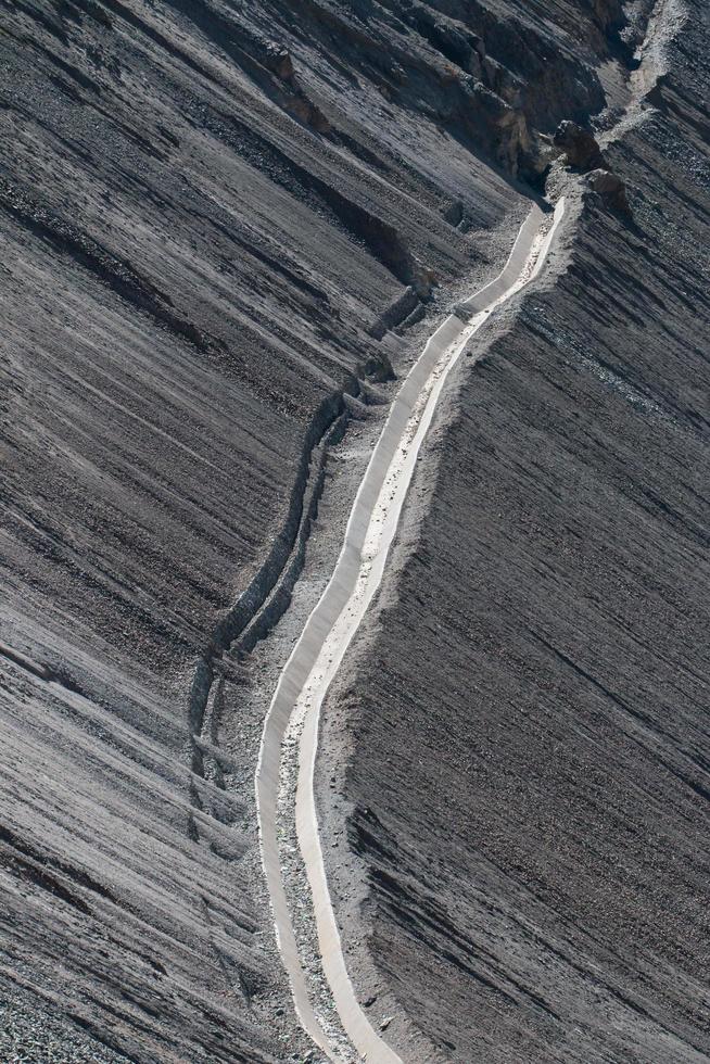 High altitude road in mountains photo