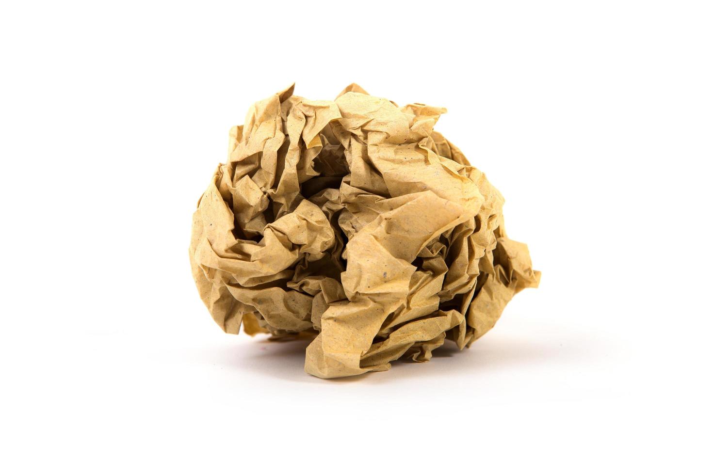 Crumpled paper isolated over white photo