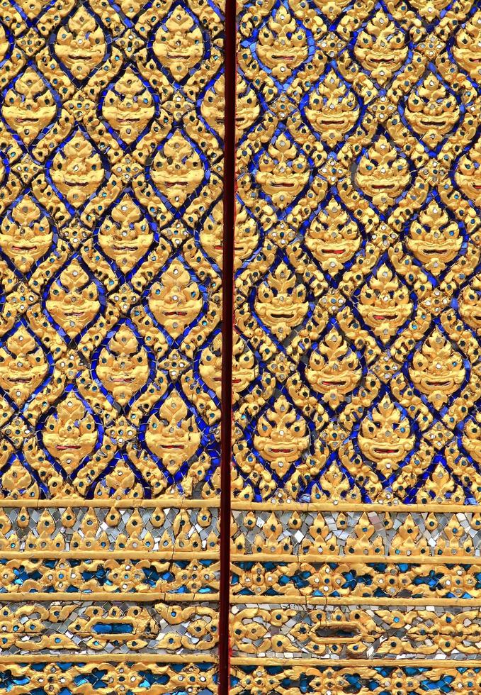 Thai art wall pattern for background photo