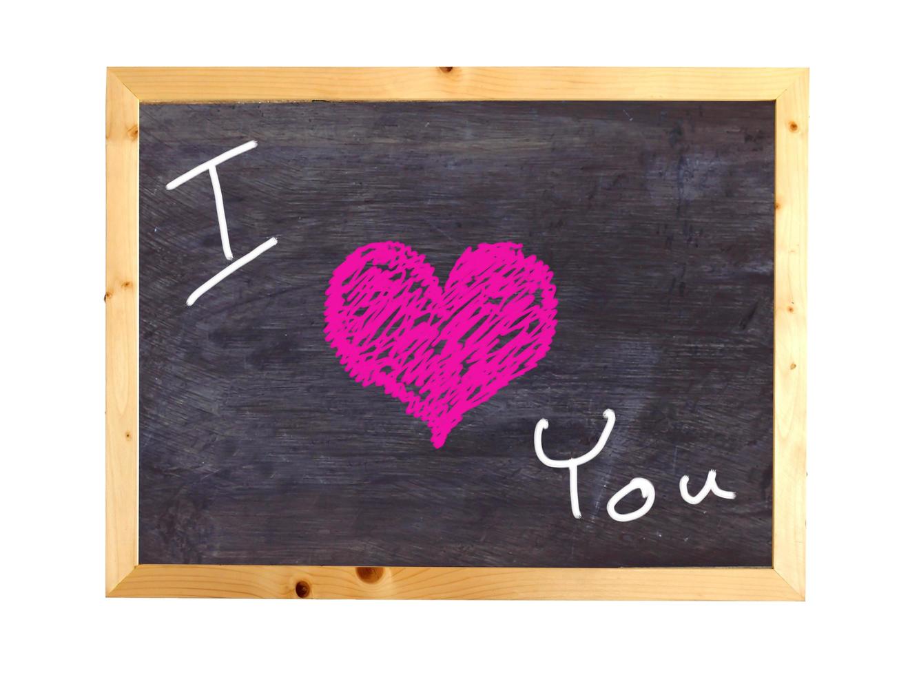 Love with     drawn in colorful chalk on a chalkboard photo