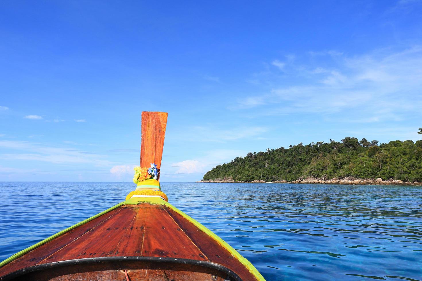 Hull of Wooden boat at snorkel photo