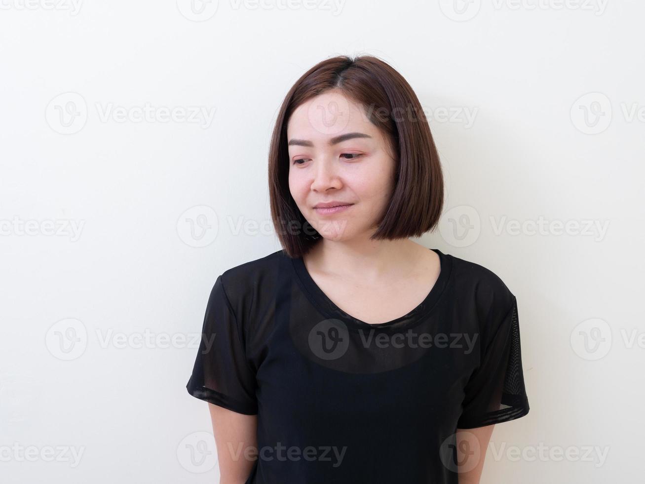 Portrait of beautiful young asian woman happiness standing photo