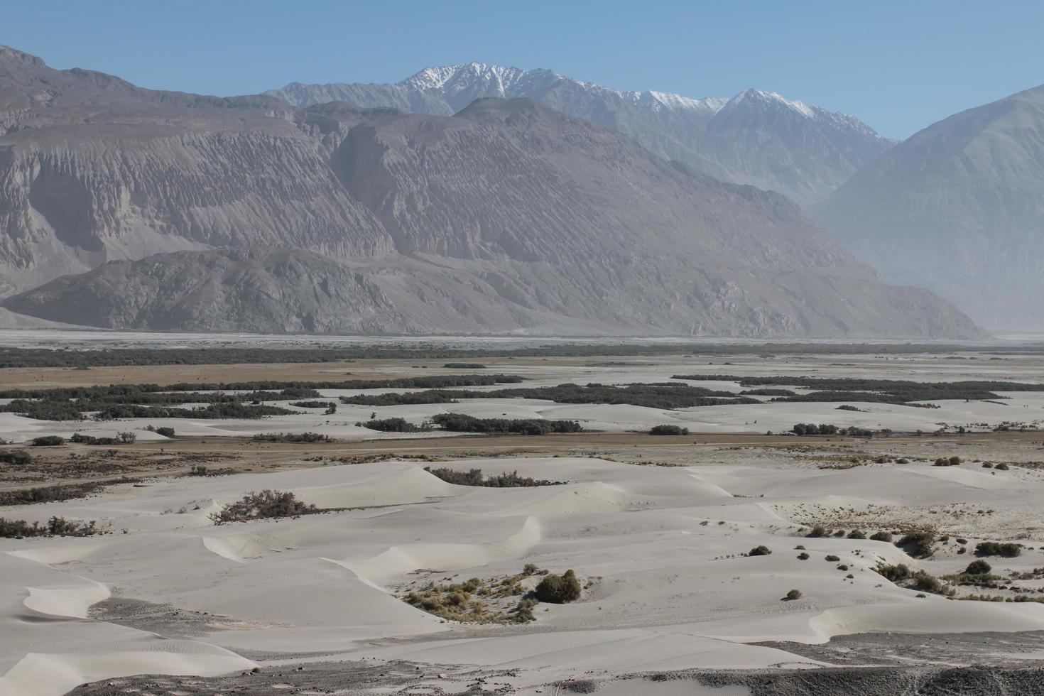 mountain and little desert view in Leh, India photo