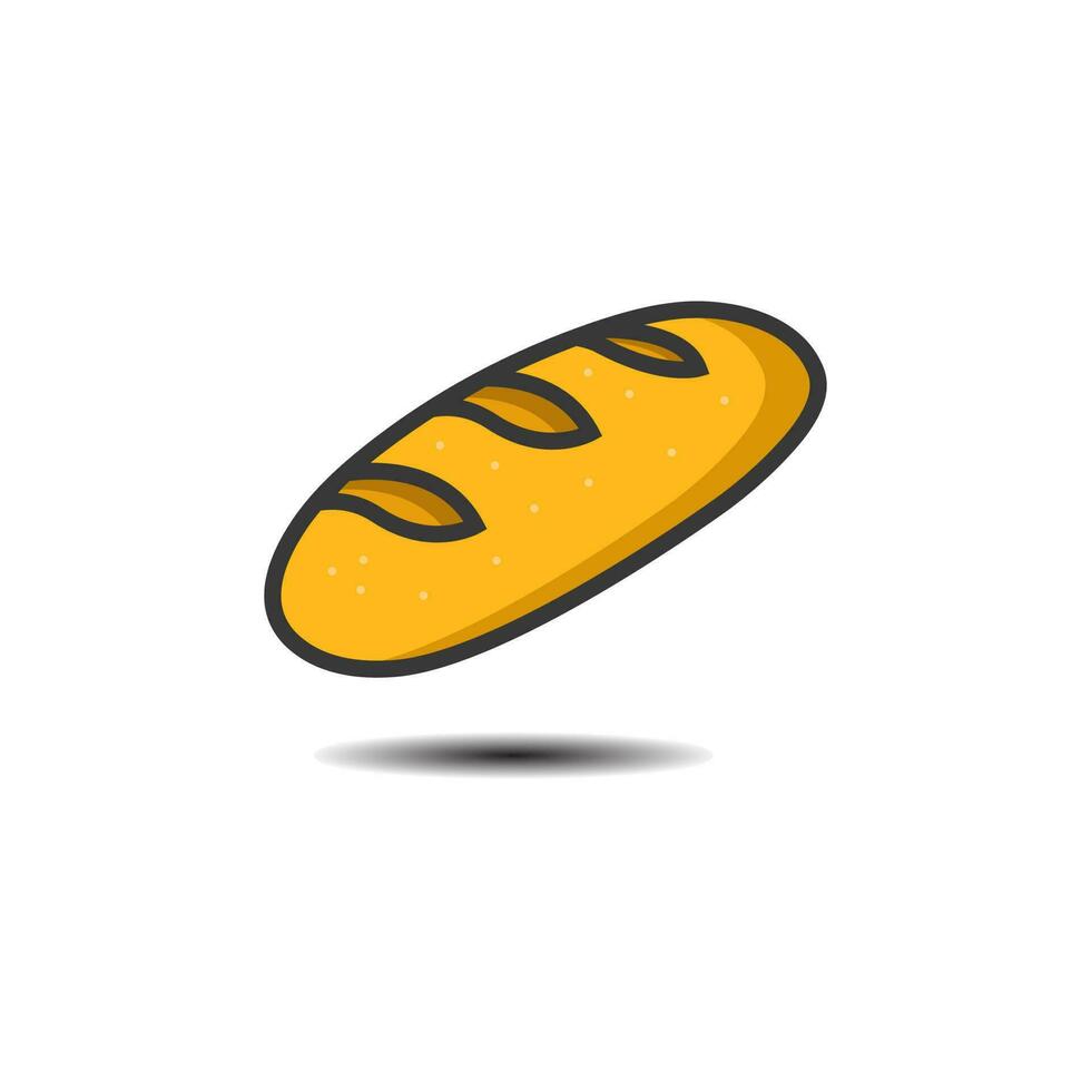 icono de pan delicioso. logotipo de panadería de pan. ilustración vectorial aislado sobre fondo blanco. trazo editable vector