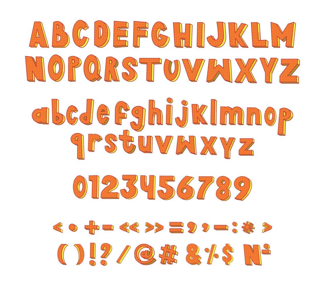 Vector Colorful Font