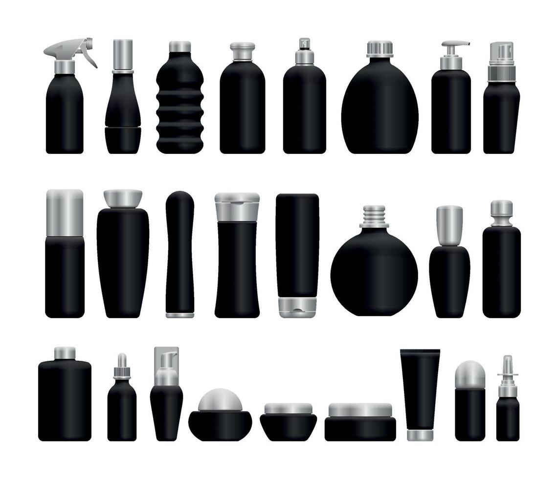 maquetas de productos cosmeticos vector