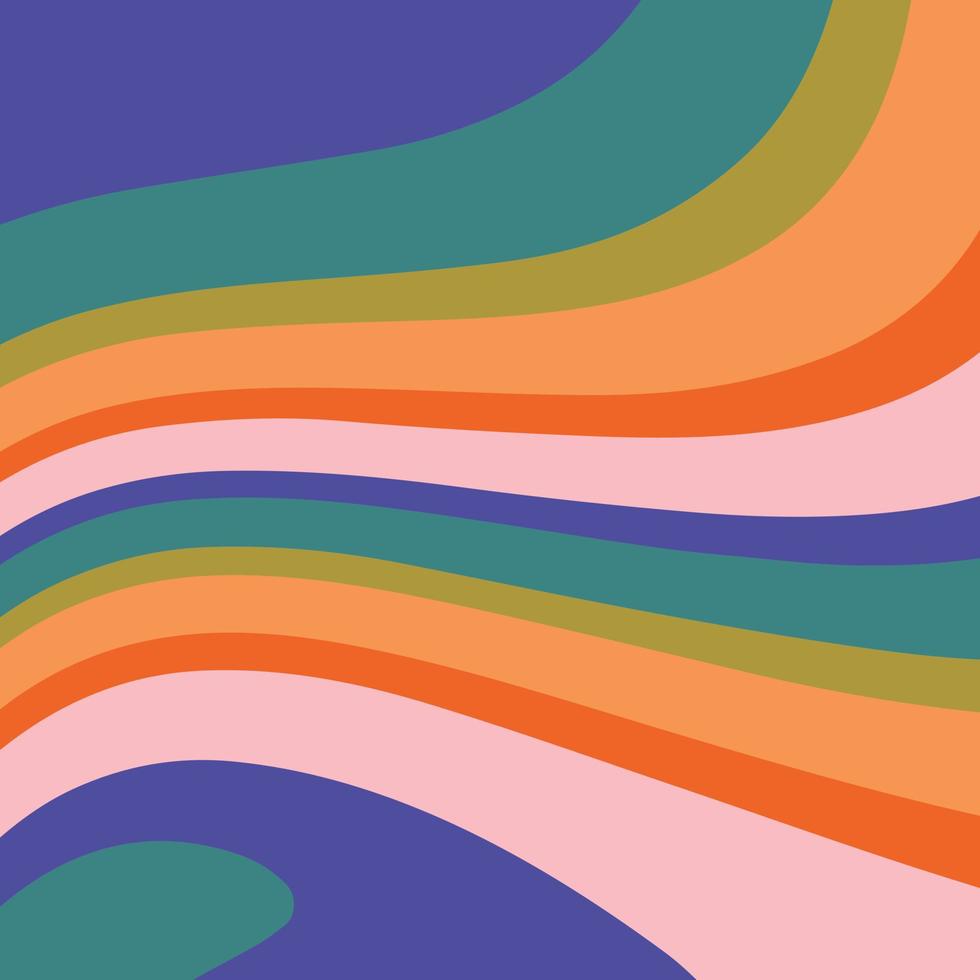 Retro background. 70s background. Colorful background. Groovy background. vector