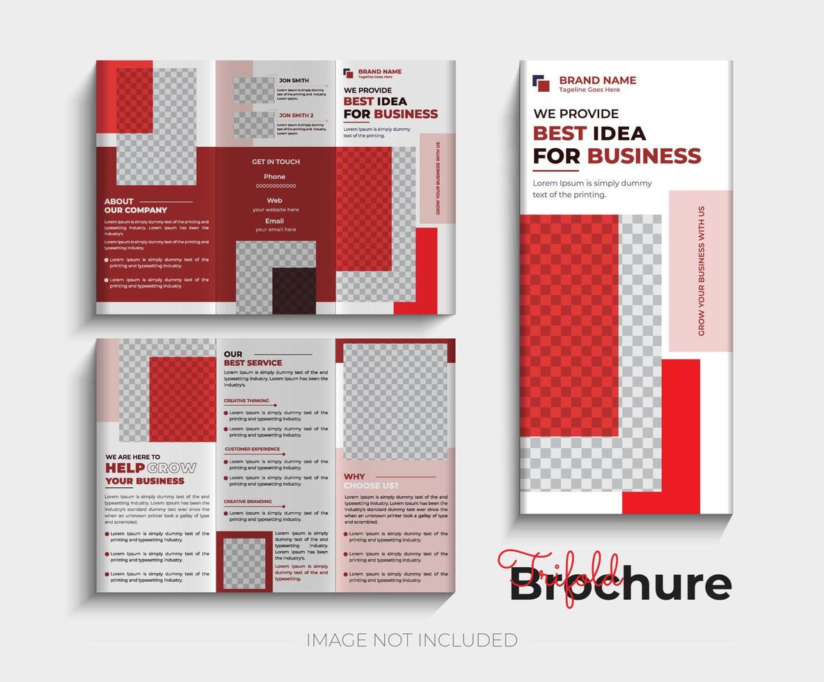business Tri-fold brochure template vector