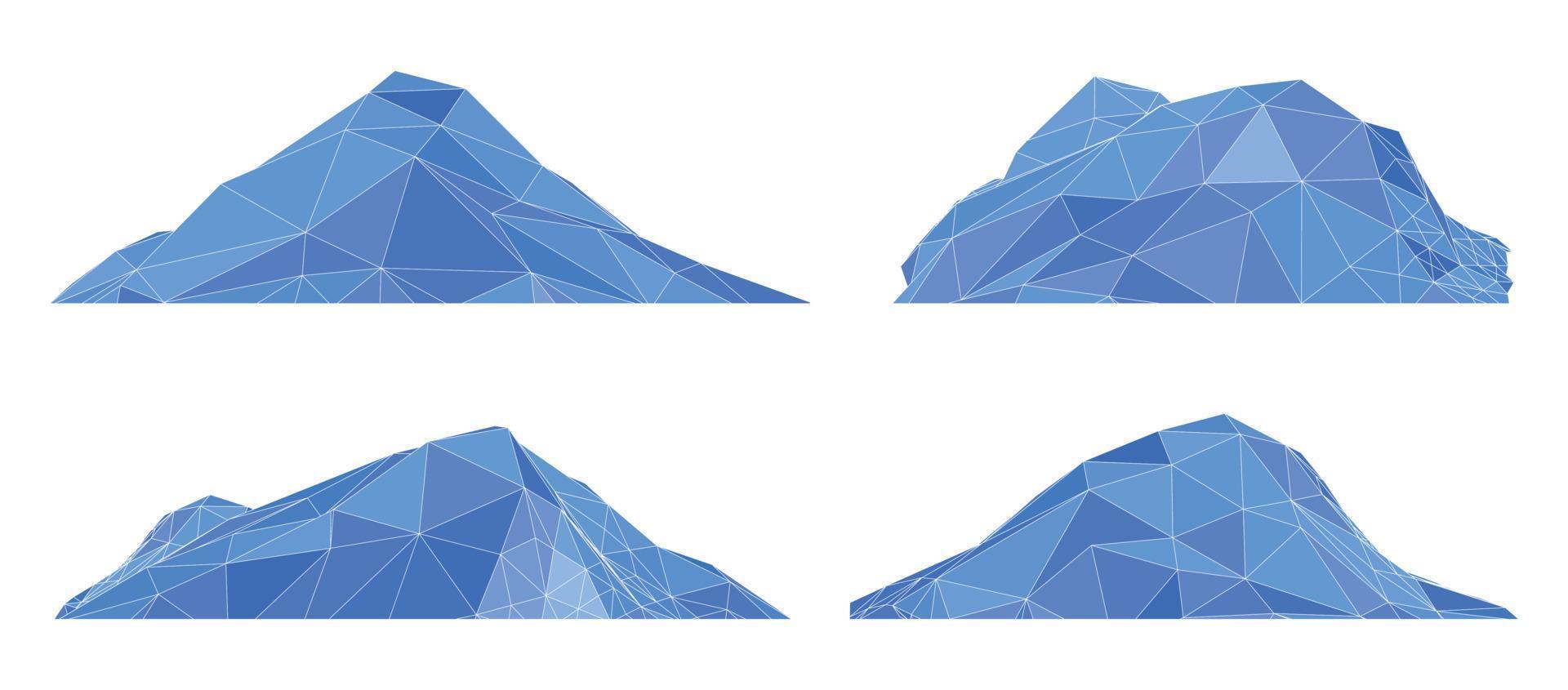 Polygonal Mountain Landscapes vector