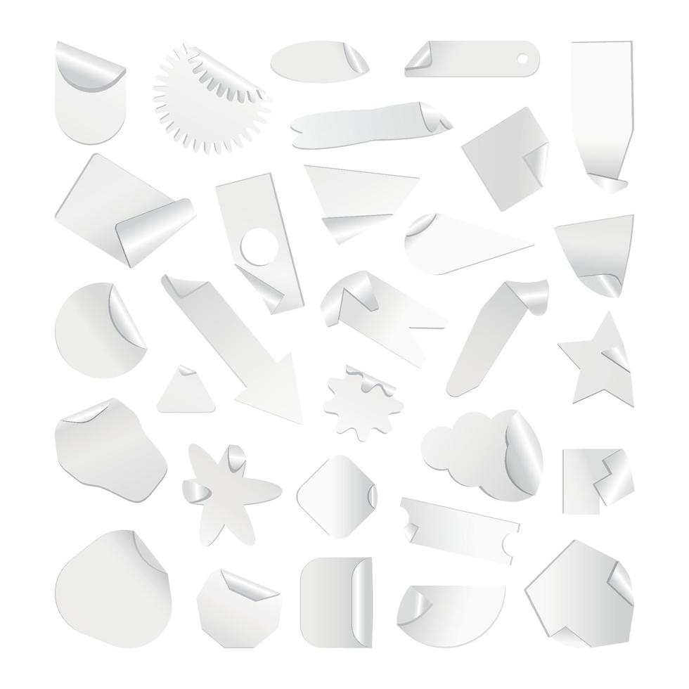 Set of Paper Stickers vector