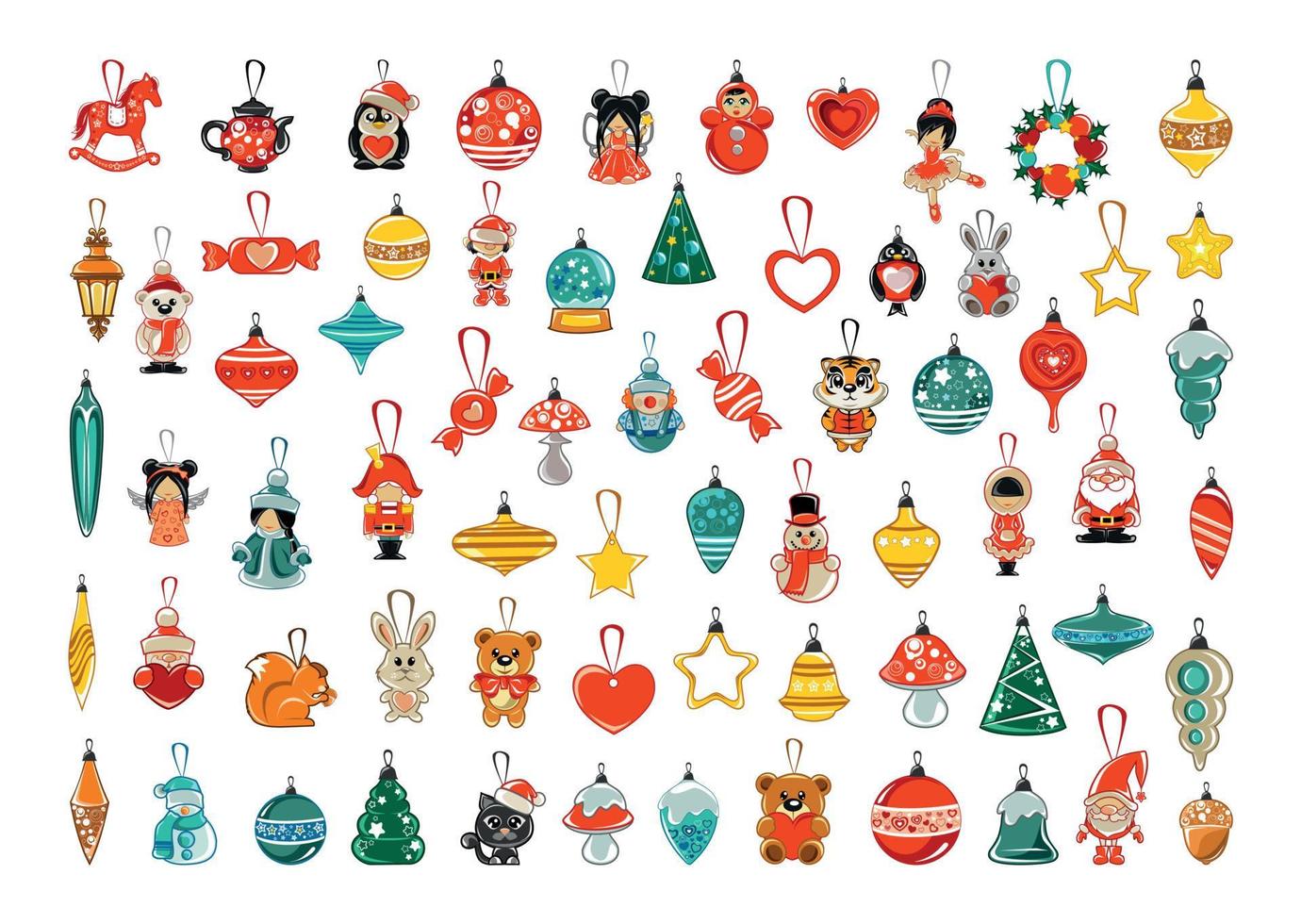 Set of Christmas Toys vector