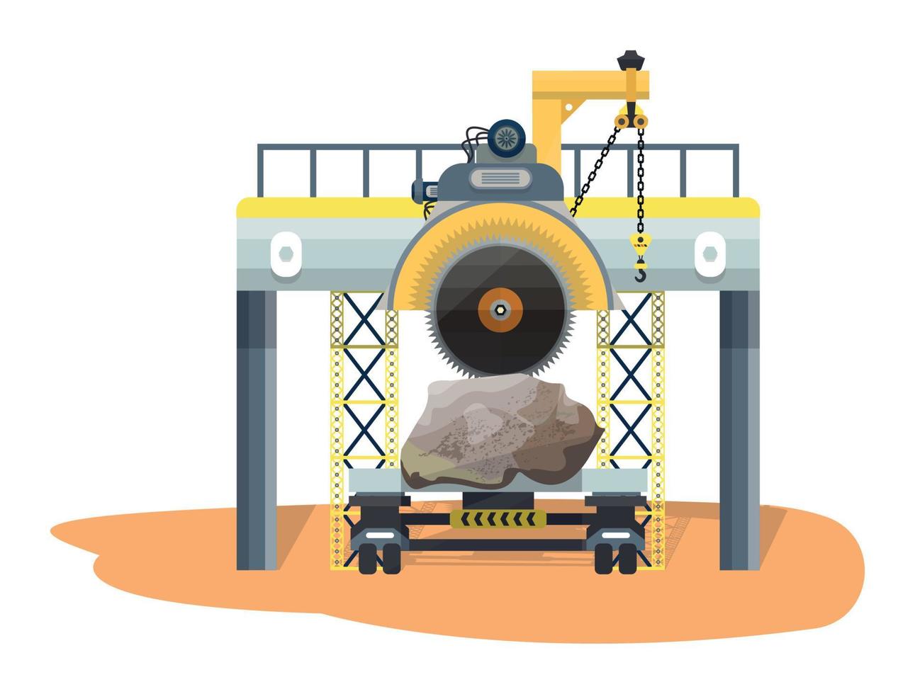 Illustration of Sawing Stone vector