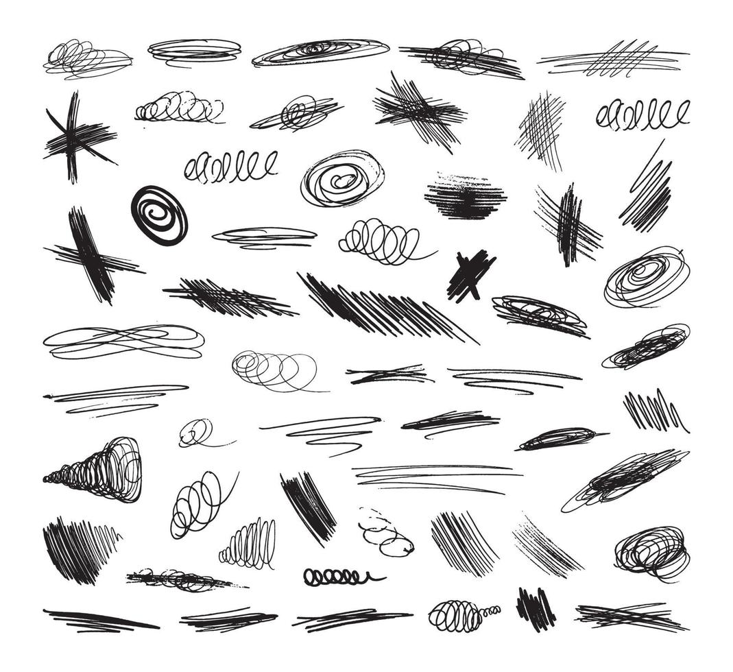 Scribble Texture Collection vector