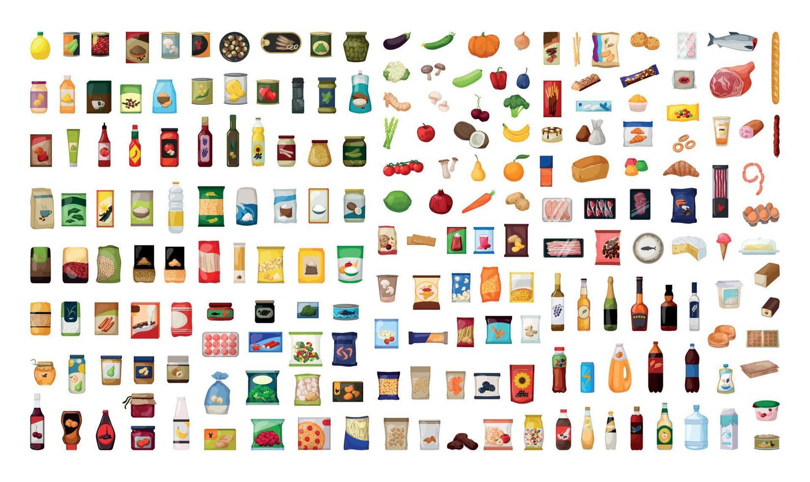 Set of Food and Drinks vector