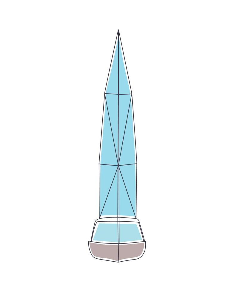 el arte abstracto del velero continúa el dibujo lineal del arte vectorial vector