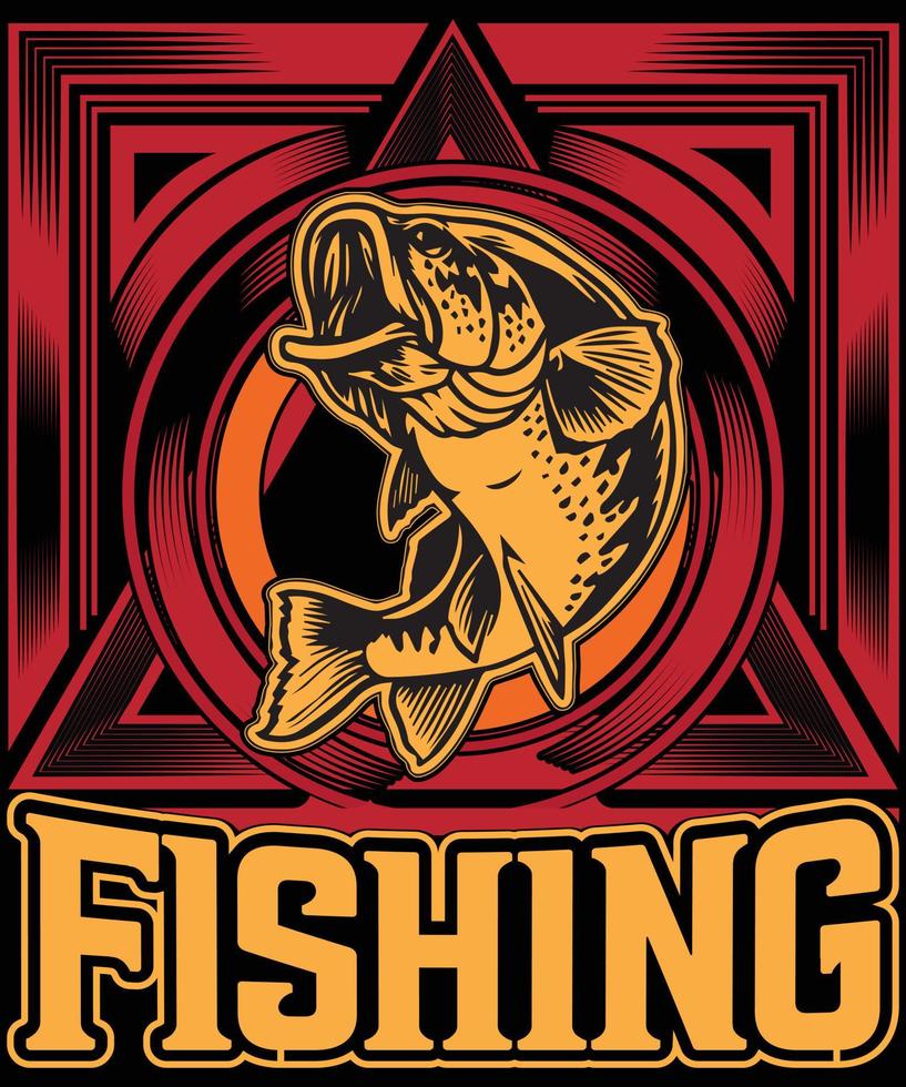 Fishing T Shirt Design vector