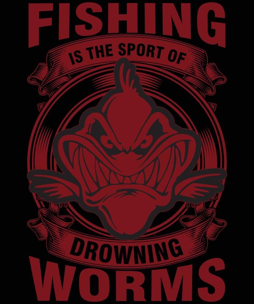 la pesca es el lugar ... diseño de camiseta de pesca vector