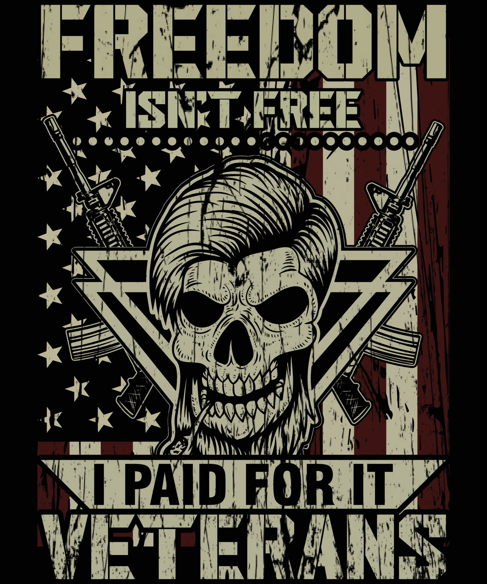 Freedom is not free..Veteran T Shirt Design 9567216 Vector Art at