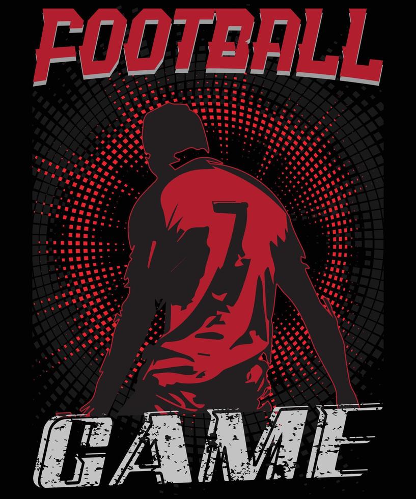 diseño de camiseta de juego de fútbol vector