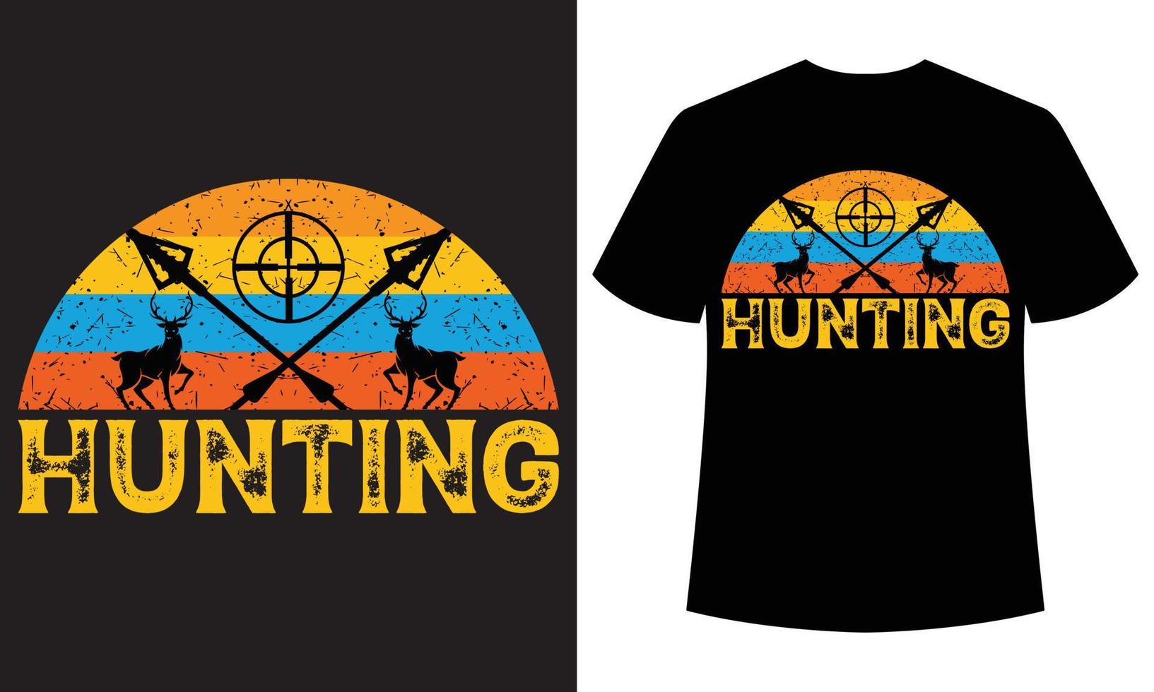 Hunting Colorful New T-shirt Design Template 2022 vector