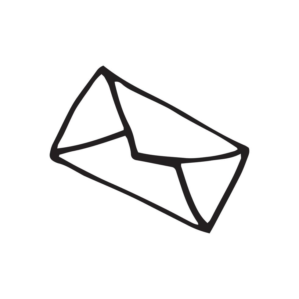 Single element of letter in doodle. Hand drawn vector illustration for cards, posters, stickers and professional design.